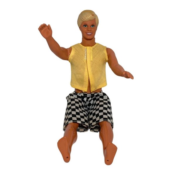 VTG 1990 Hawaiian Fun Ken Doll #5941 Malibu Body Sun Tan Mattel Blond Blue Green - Picture 9 of 13